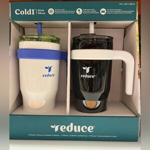 Reduce Insulated Tumblers Set - Black and Pink